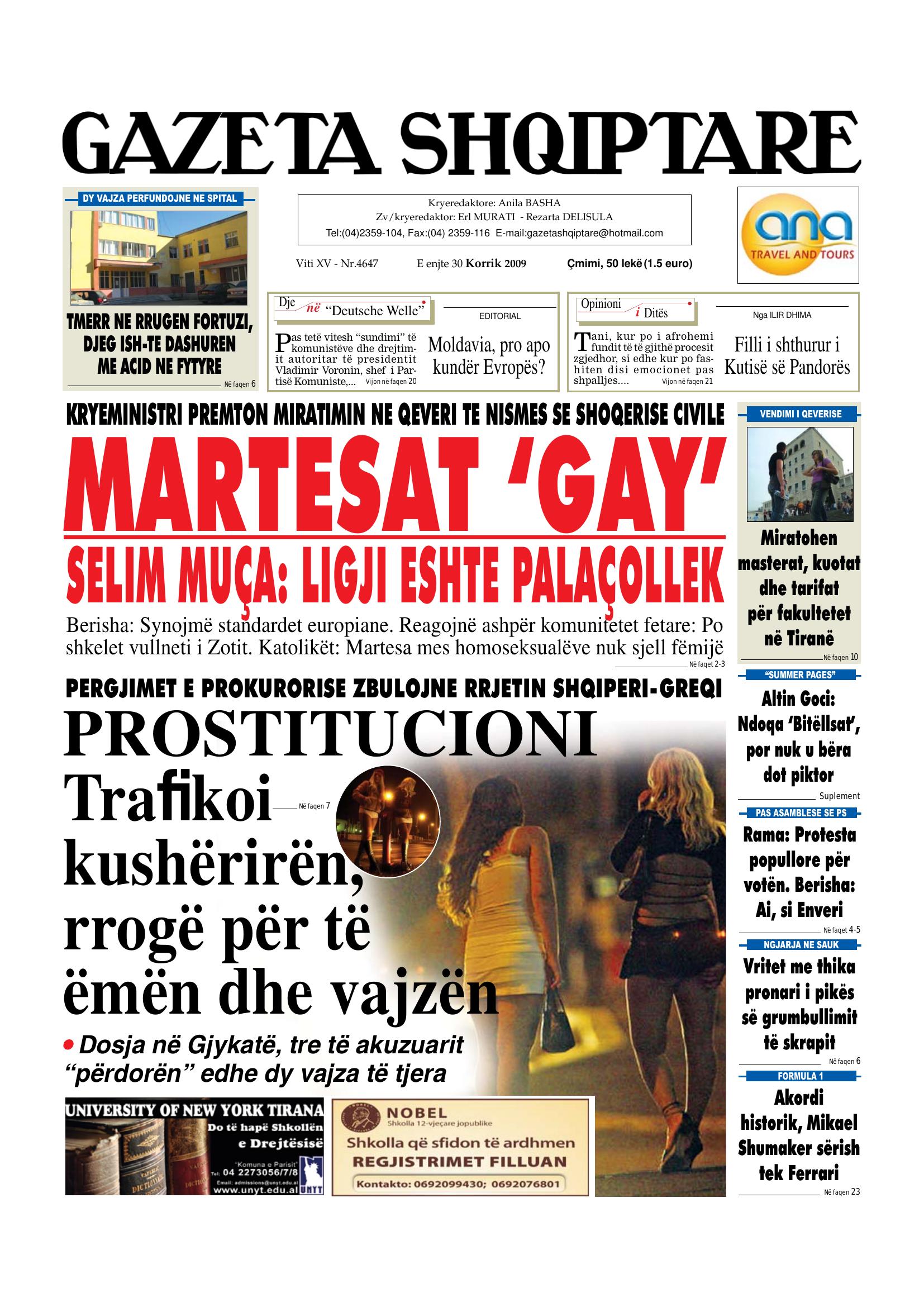Gazeta Shqiptare 2009-07-30